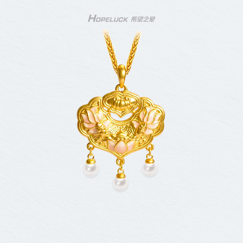 锦鲤如意锁挂坠