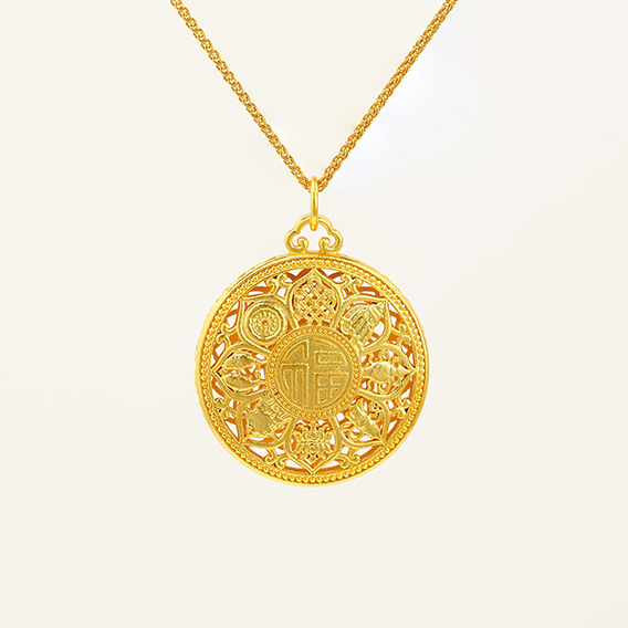 美谷铜合金-福纹金挂坠